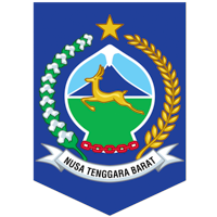 Minimalist Lombok logo featuring the island's silhouette within a circular frame.