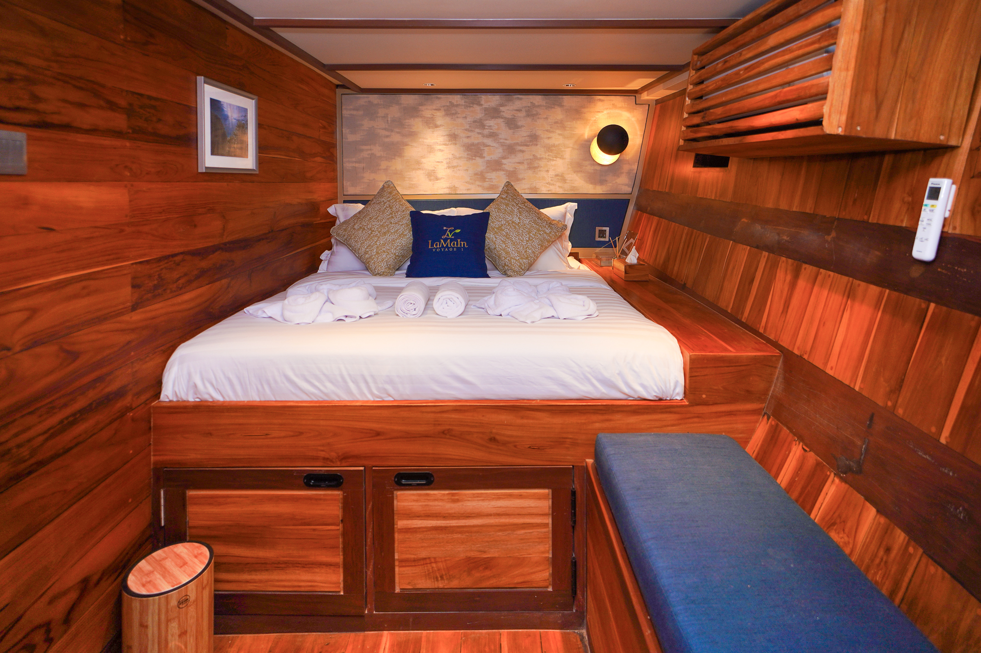 The Venice cabin aboard Lamain Voyages